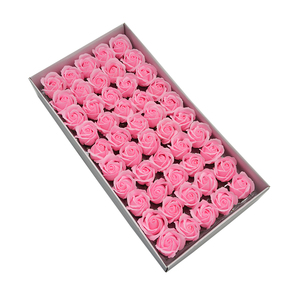Commercio all'ingrosso artificiale decorativo sapone 3 strati di rosa luminoso teste di fiore per i regali di festa e decorazione - Product Image 2
