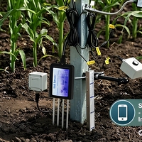 Capteur de température et d'humidité du sol CE RoHS 2 en 1, analyseur de sol RS485, surveillance à distance pour l'agriculture en serre intelligente