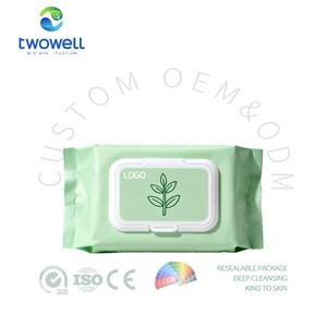 Lingettes humides de voyage pratiques Twowell, fabricant de lingettes humides personnalisées, lingettes nettoyantes naturelles à base de plantes - Product Image 2