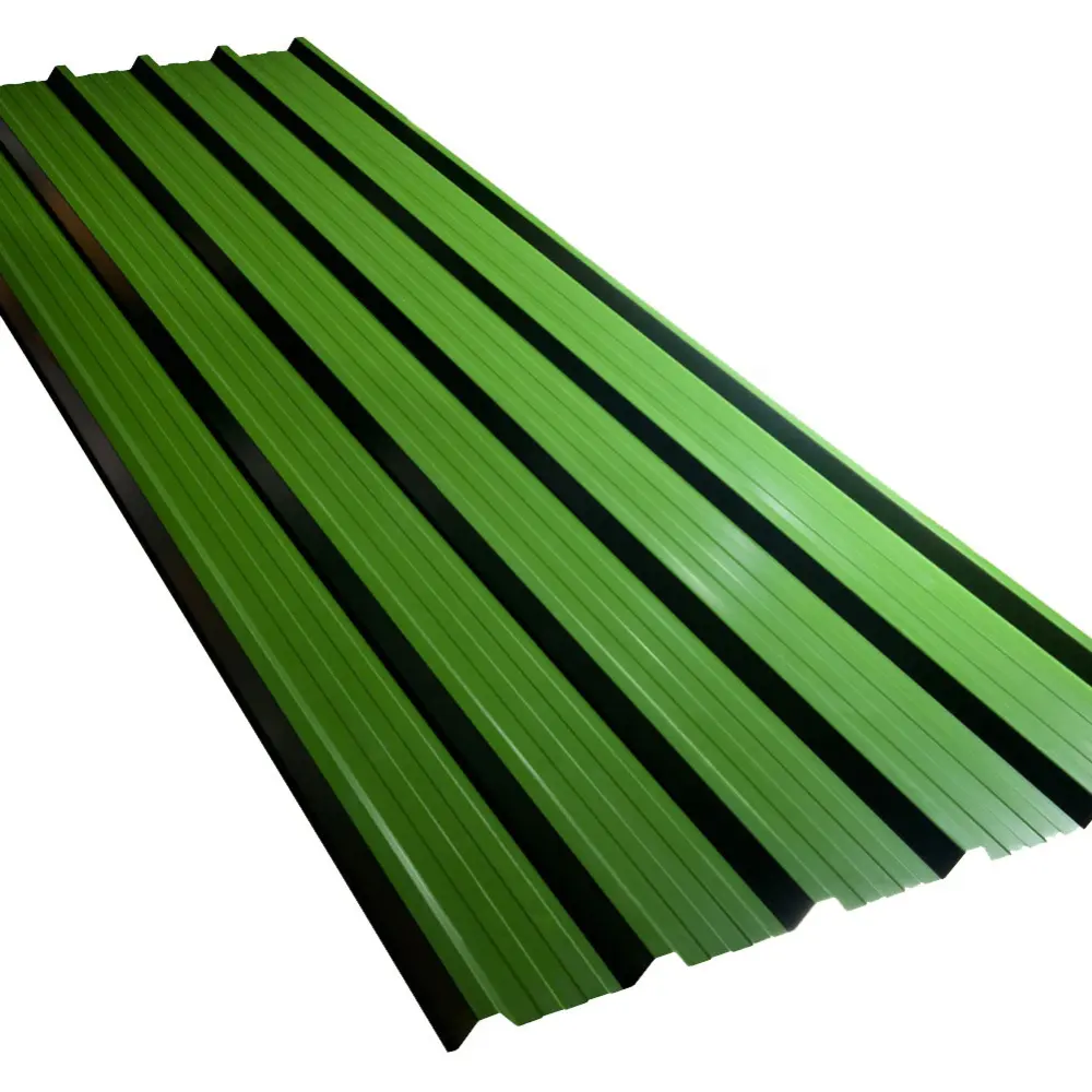 0.12mm boyalı galvanizli PPGI oluklu çelik çatı levhaları inşaat için