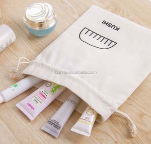 Rustic Natural White Cotton Jewelry Gift Bags <b>Pouches</b> Screen Printing Surface and Elegant - Product Image 4