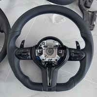 Volant sport en cuir noir complet en forme de D pour BMW F10 M140 E60b 128i M3 M340i E46 F30 F34 E92 2007 335i E60 E36 X5 M6