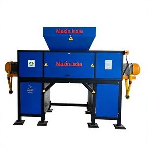 Broyeur de déchets MSW professionnel à double arbre semi-automatique 500 kg/h haute efficacité pour le recyclage du plastique et la gestion des déchets - Product Image 1