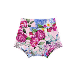 Culottes à fleurs fantaisie pour tout-petits, couvre-couches taille haute, style bloomers, pour nouveau-nés, nourrissons, bébés garçons et filles - Product Image 2