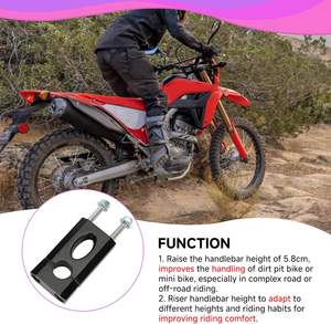 7/8 22mm vélo guidon pince de montage pour Coleman B <span class=keywords><strong>Apollo</strong></span> SSR <span class=keywords><strong>110</strong></span> 125cc <span class=keywords><strong>Dirt</strong></span> Pit Bike moto pièces Mini vélo guidon Risers - Product Image 6