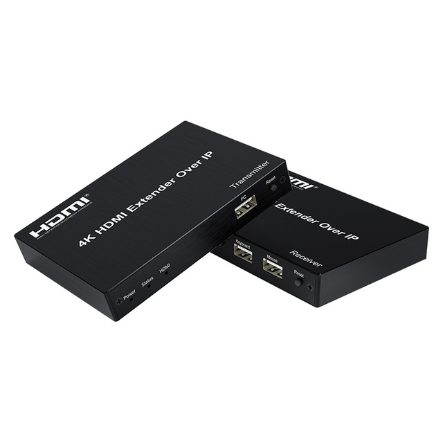For 4Kx2K USB/KVM IP Extender 150M Metal Shell DC5V/1A Power Adapter 12-Month Warranty One-to-Many KVM Ethernet Application