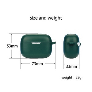 Coque en silicone compatible pour JBL Tune <span class=keywords><strong>230NC</strong></span> TWS étui à écouteurs sans fil en silicone housse antichoc pour écouteurs avec crochet - Product Image 6