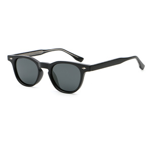 Gafas de Sol Redondas de Lujo Retro con Montura Completa de PC para Adultos, Lentes Polarizadas, Logotipo Personalizado, Cómodas para Exteriores, Alta Calidad, UV400, Unisex - Product Image 6