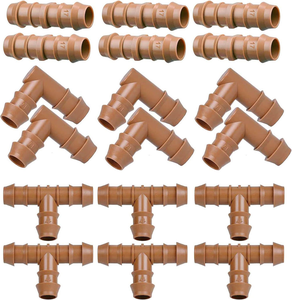 Raccords coudés et barbelés à filetage extérieur de 17 mm pour tuyaux d'irrigation <span class=keywords><strong>goutte</strong></span> à <span class=keywords><strong>goutte</strong></span> en PE – Vente en gros - Product Image 2