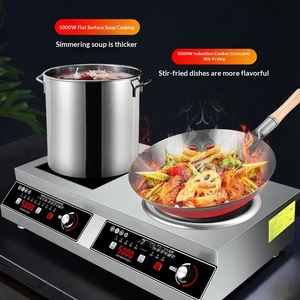 电磁炉双灶头电不锈钢炉5000W防水家用商用大功率双头 - Product Image 2