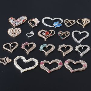 Diamante Rosa rojo corazón aceite gota pajarita moda colgantes encantos cristal plateado teléfono caso DIY manualidades Deco Accesorios - Product Image 1