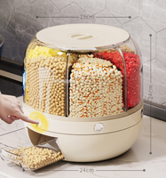 Distributeur de riz rotatif pour restaurant, conteneur de stockage en plastique pour céréales, distributeur alimentaire rotatif