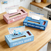 DYT OEM ODM Verdikkende LDPE Materiaal Plastic Vrieszakken met Ziplock Sluiting voor Voedsel Bewaring Schuifrits Sluitzak