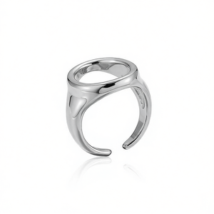 Amy Amy Fashion <b>Ring</b> A0338 Stainless Steel Rhodium Plated Geometric Cocktail <b>Ring</b> For Women Modern Daily Wear Gift Jewelry - Product Image 3