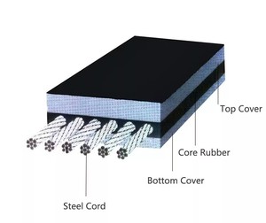 63 50 75MM Staalband Rubber Transportband ST800 1000 Directe verkoop voor steengroeven en kolenmijnen - Product Image 2