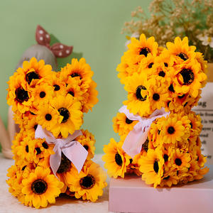 Nouvelle décoration de peluche ours tournesol, décoration de jardin de lutin tournesol d'été, décoration de Thanksgiving - Product Image 2