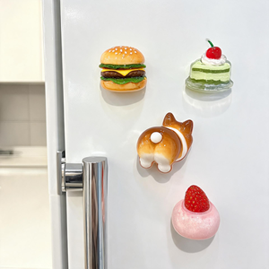 Aimant de réfrigérateur en résine, simulation 3D, nourriture, animaux, décoration de cuisine mignonne, cadeau original, aimant de réfrigérateur - Product Image 2