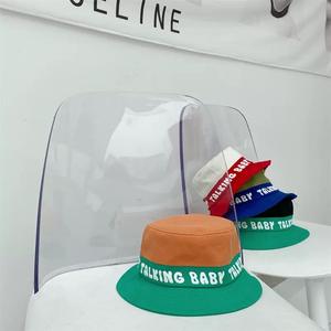 Estate all'aperto Unisex 2-8 anni di colore a contrasto per bambini 100% cappello a secchiello in cotone con logo personalizzato a sbuffo - Product Image 4