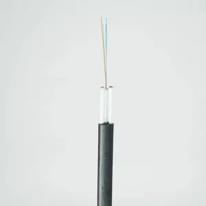 Cable de bajada plano aéreo de modo único GYFXTBY 1 cable de fibra óptica de núcleo para telecomunicaciones