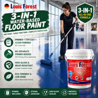 Peinture époxy acrylique aqueuse orange à séchage rapide, écologique, haute brillance, anti-poussière pour sols commerciaux et sous-sols