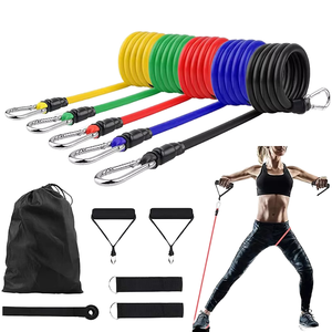 Factory <span class=keywords><strong>Fitness</strong></span> – Ensemble de 11 bandes de résistance élastiques en latex naturel pour l'entraînement de force à domicile ou en salle de sport - Product Image 1
