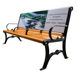 Hot <strong>Sale</strong> Outdoor <strong>Wooden</strong> City <strong>Bench</strong> with Advertisement AD Advertising <strong>Bench</strong> Outdoor - Product Image 1