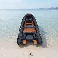 Bateau pneumatique rigide à coque en aluminium certifié CE de 6,4 mètres, yacht de croisière et équipement de divertissement aquatique personnalisé