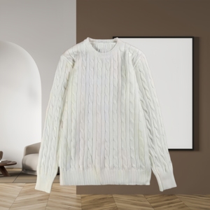 Maglione da <span class=keywords><strong>Uomo</strong></span> in <span class=keywords><strong>Lana</strong></span> Grezza Retrò con Logo Ricamato Personalizzato, Maglione Traspirante Antivento e Caldo, Maglione Casual Invernale da <span class=keywords><strong>Uomo</strong></span> - Product Image 4