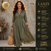 Robe chemise tissée d'automne pour la plage, les vacances, les voyages, les tenues décontractées, le bureau, les boutiques, les fêtes, sur mesure, marque privée