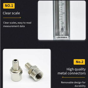 Glass <strong>Rotameter</strong> Aire 0 To 20 Lpm Fit 6mm <strong>Tube</strong> O.D N2 Nitrogen Flowmeter <strong>Rotameter</strong> With Connector - Product Image 5