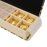 Ventas al por mayor de lujo hecho a mano caja de chocolate impresión personalizada imán de cartón rígido San Valentín dulces fechas Cajas de Regalo