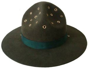 빈티지 100% 울 펠트 남자의 1910s 몬타나 피크 모자 - Product Image 1