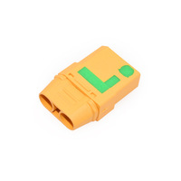 Konektor Amass XT90S-F Female dengan Resistor Anti-Spark, Steker Banana Arus Tinggi 30-60A dengan Selubung Silikon