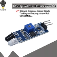 Modul Sensor Penghindaran Rintangan Inframerah IR untuk Diy Robot Mobil Pintar Reflektif Fotolistrik 3PIN 3.3-5V Pemasangan DIP