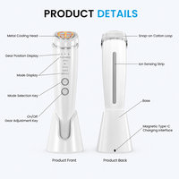 Masseur facial électrique, masseur pour le cou, appareil de raffermissement du visage, soin de la peau, machine à effet lumineux, appareil de lifting du visage chaud et froid avec 6 modes