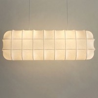 Lustre moderne minimaliste simple en ciment, suspension en soie pour enfants, salle à manger, villa, bar, éclairage de cuisine centrale