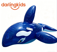 Bouées gonflables géantes pour piscine en forme de requin noir, baleine bleue et crocodile, petite bouée crocodile pour jeux aquatiques en extérieur