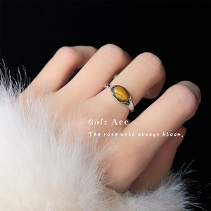 Bague d'index en zircon haut de gamme, style rétro chic, tendance, élégante, de taille moyenne, pour femme - Product Image 4