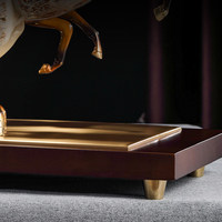 Ornement en laiton 'Huit chevaux au galop' de Father's Lacquer Craft, décoration pour entrée et bureau, cadeau de pendaison de crémaillère et d'inauguration