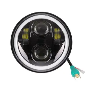 Wholesale prices Front Driving Light 5.75 inch Round led headlight 12v 1860 chip jeeps Headlights Motorcycle Bulb IP67 Universal