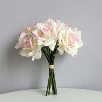 5 tiges de roses artificielles réalistes au toucher luxueux, de qualité supérieure, pour la décoration de la maison, les arrangements de bouquets de mariage