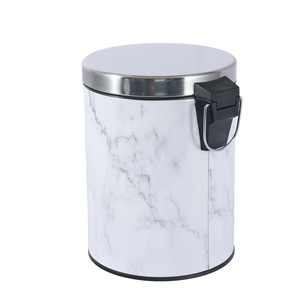 Hiện Đại Bằng Đá Cẩm Thạch Thép Nắp 5 Lít Chất Thải Thùng Nhà Văn Phòng Tái Chế Thùng Rác <span class=keywords><strong>Bin</strong></span> Kim Loại Bàn Đạp Nhà Thùng Rác Có Thể Với Có Thể Tháo Rời Lót Xô - Product Image 3