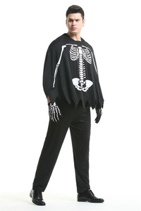 Halloween lindo esqueleto capa niñas <span class=keywords><strong>calavera</strong></span> capa conjunto fiesta Cosplay esqueleto <span class=keywords><strong>disfraz</strong></span> para Mujeres Hombres - Product Image 3