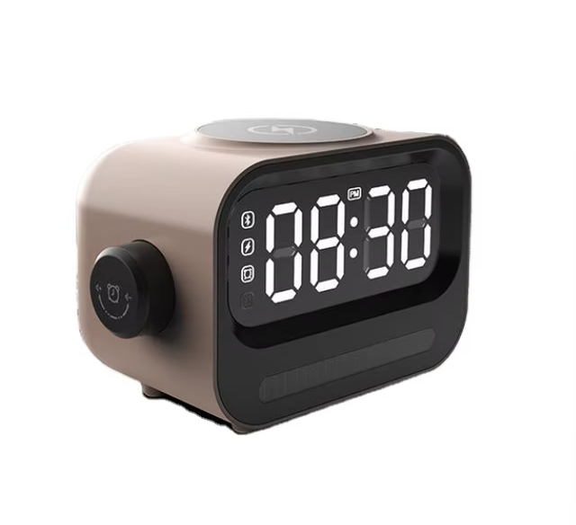 Trending Product New Gadgets 2023 RGB Light Wireless Charger 3in1 With Alarm Clock and High Sound Quality Wireless Speaker