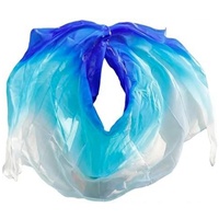 Voile de danse du ventre en soie 100% pour femmes Voile à la main Accessoires de danse du ventre Taille libre