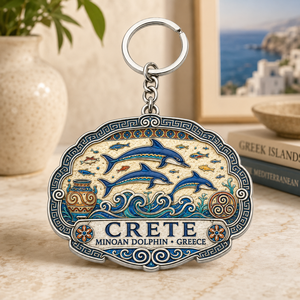 Llavero de Metal Personalizado al por Mayor, Chapado, con Esmalte 2D y 3D, Diseño de Logotipo de <span class=keywords><strong>Grecia</strong></span> y Creta, Anillo para Llaves - Product Image 1