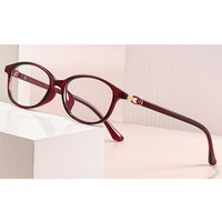 Kacamata Optik Grosir TR90 Wanita Bentuk Oval Bingkai Kacamata Optik Anti Radiasi Biru untuk Komputer