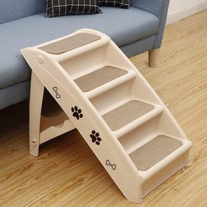 Escalera Plegable Antideslizante de Espuma Plástica Gris Ecológica de 4 Peldaños para Mascotas, Desmontable y Lavable, Tallas S/M/L para Camas Altas de Perros - Product Image 3
