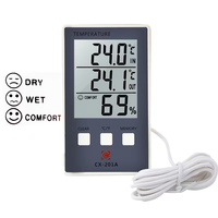 Alat Pengukur Suhu Elektronik Digital Harga Terjangkau, Higrometer Termometer untuk Ruangan dan Taman