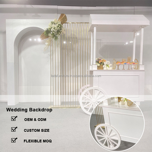 LEDA Le véhicule d'affichage de nouvelle conception comporte un fond mobile montrant la vente à bas prix du chariot de sucrerie pliable blanc. - Product Image 4